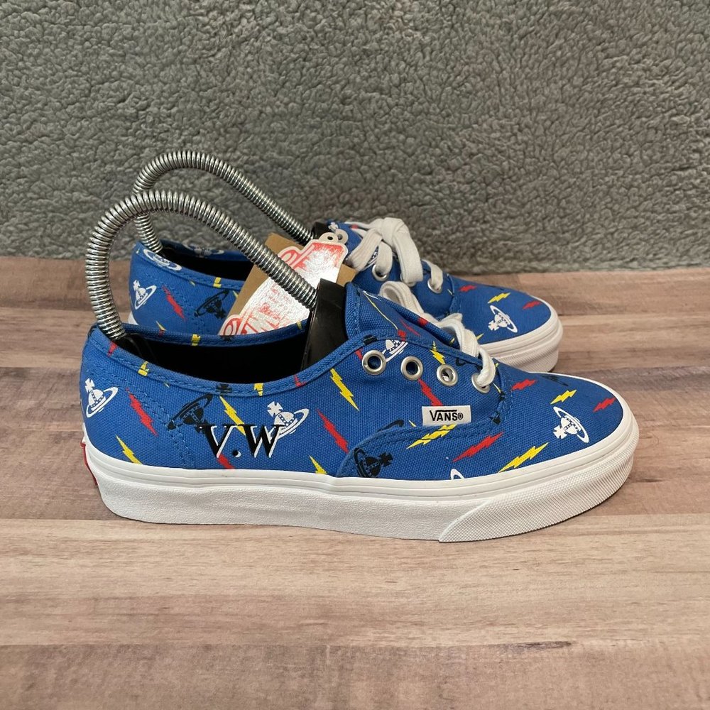 Vans x Vivienne Westwood Anglomania Low Blue Sneakers Men's sz 4.5 Womens Sz 6